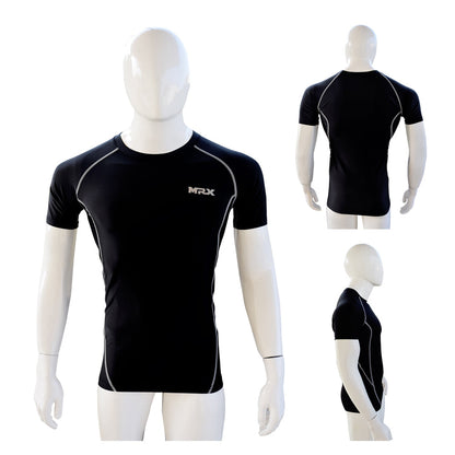 MRX Men's Compression Shirts Athletic Gym Workout Rash Guard Base Layer Short & Long Sleeve Top